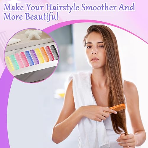 Miniatura 5 de HOFASON Paquete de 100 peines a granel para mujeres y niños, sin hogar, juego de peines de plástico envueltos individualmente, peines de viaje