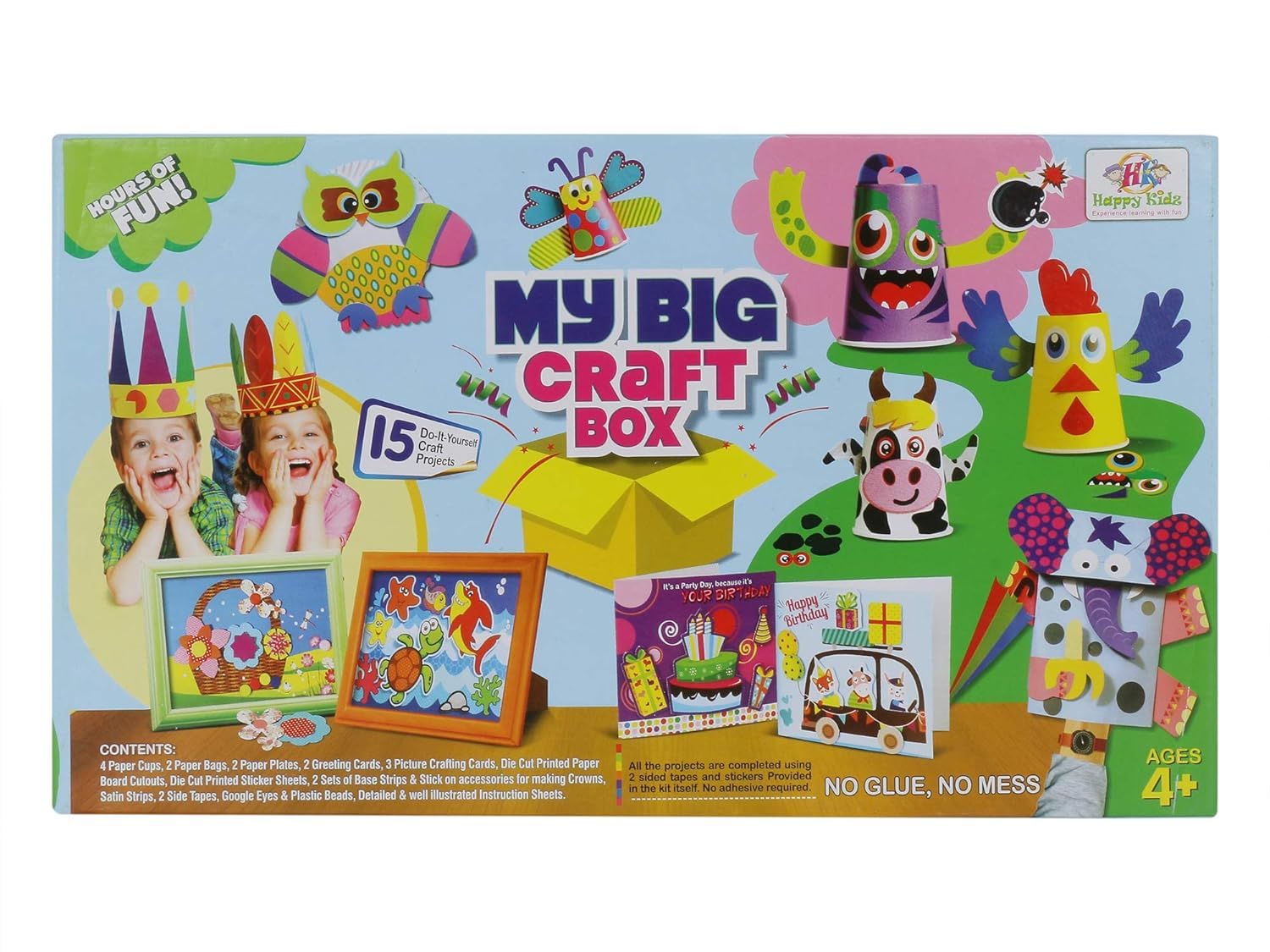 Game Phactory My Big Craft Box, Paper, Hobby, Creative, Art and Craft Game Kit for Both Boys and Girls Upto 10 Years Old