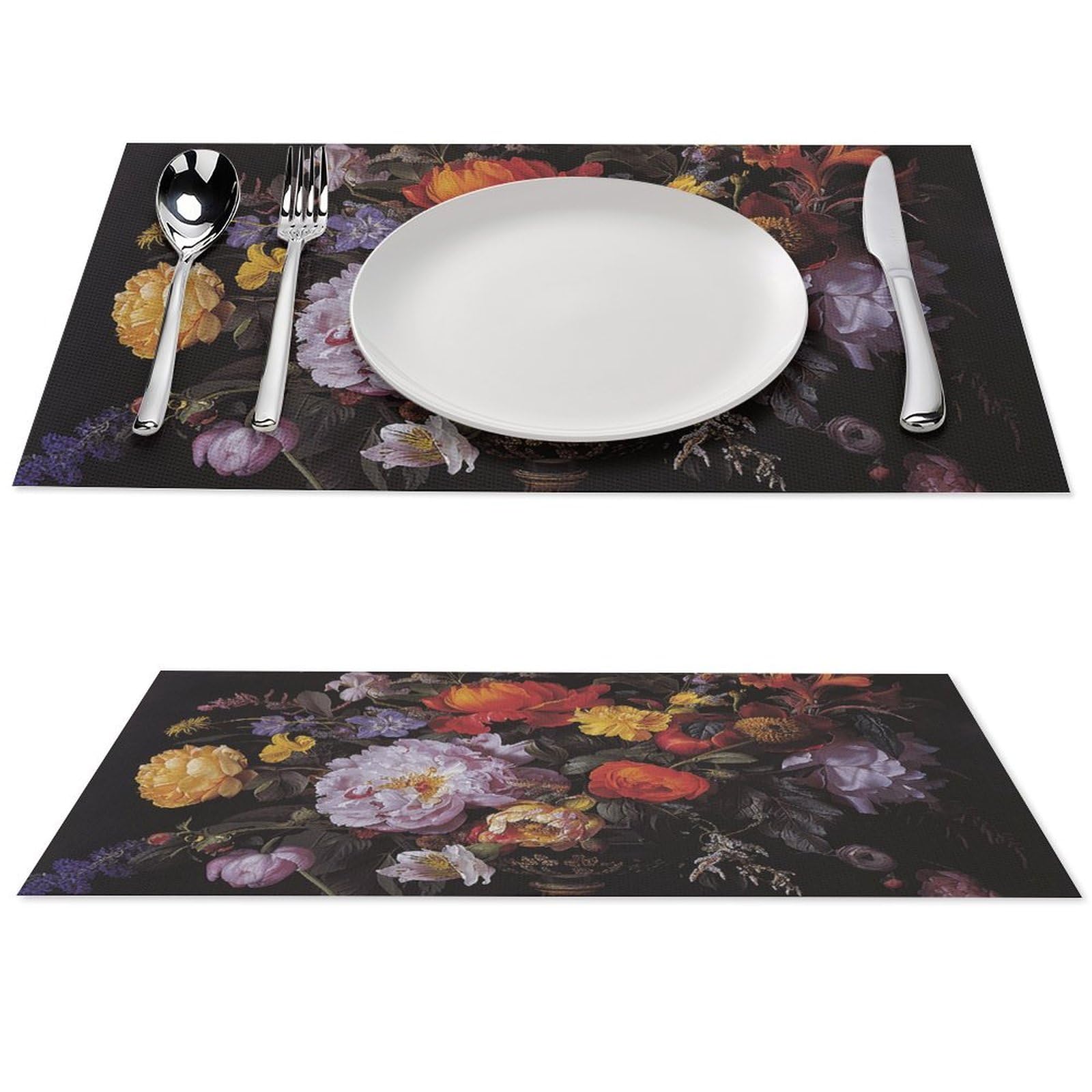 Sets de table pour extérieur et intérieur motif floral parfaits pour repas de salle à manger
