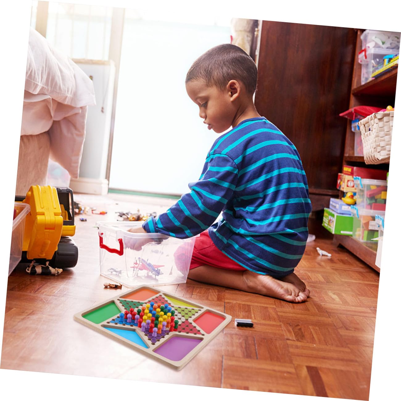 Gobang Checkers Supply 2 in 1 in Legno, Gioco da Tavolo per Bambini
