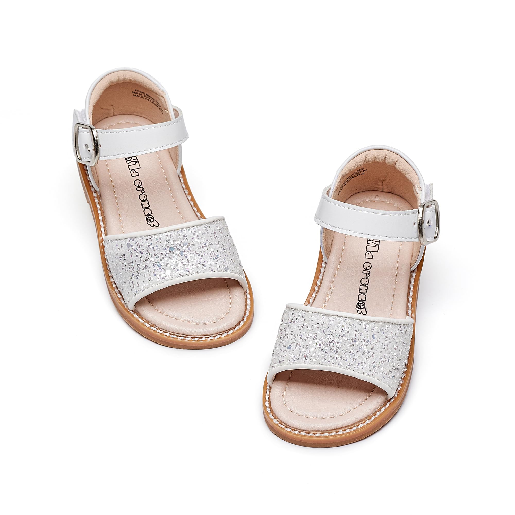 Kiderence Toddler Flower Girl Sandals Open Toe Dress Shoes Wedding Party