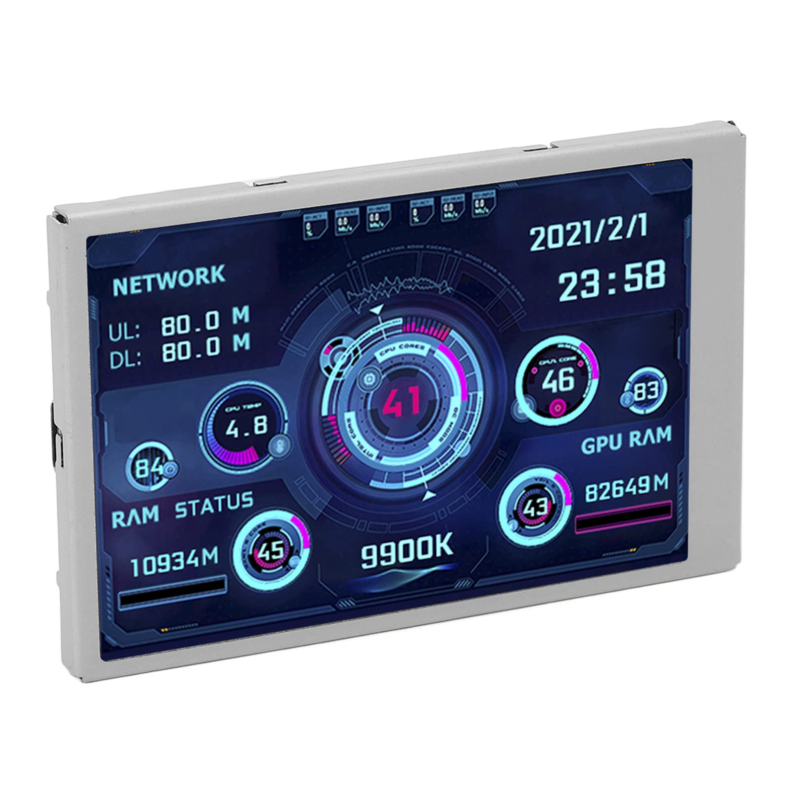 Mini Monitor 3 5in Display Screen USB Type C IPS Full View Computer Accessory for Work