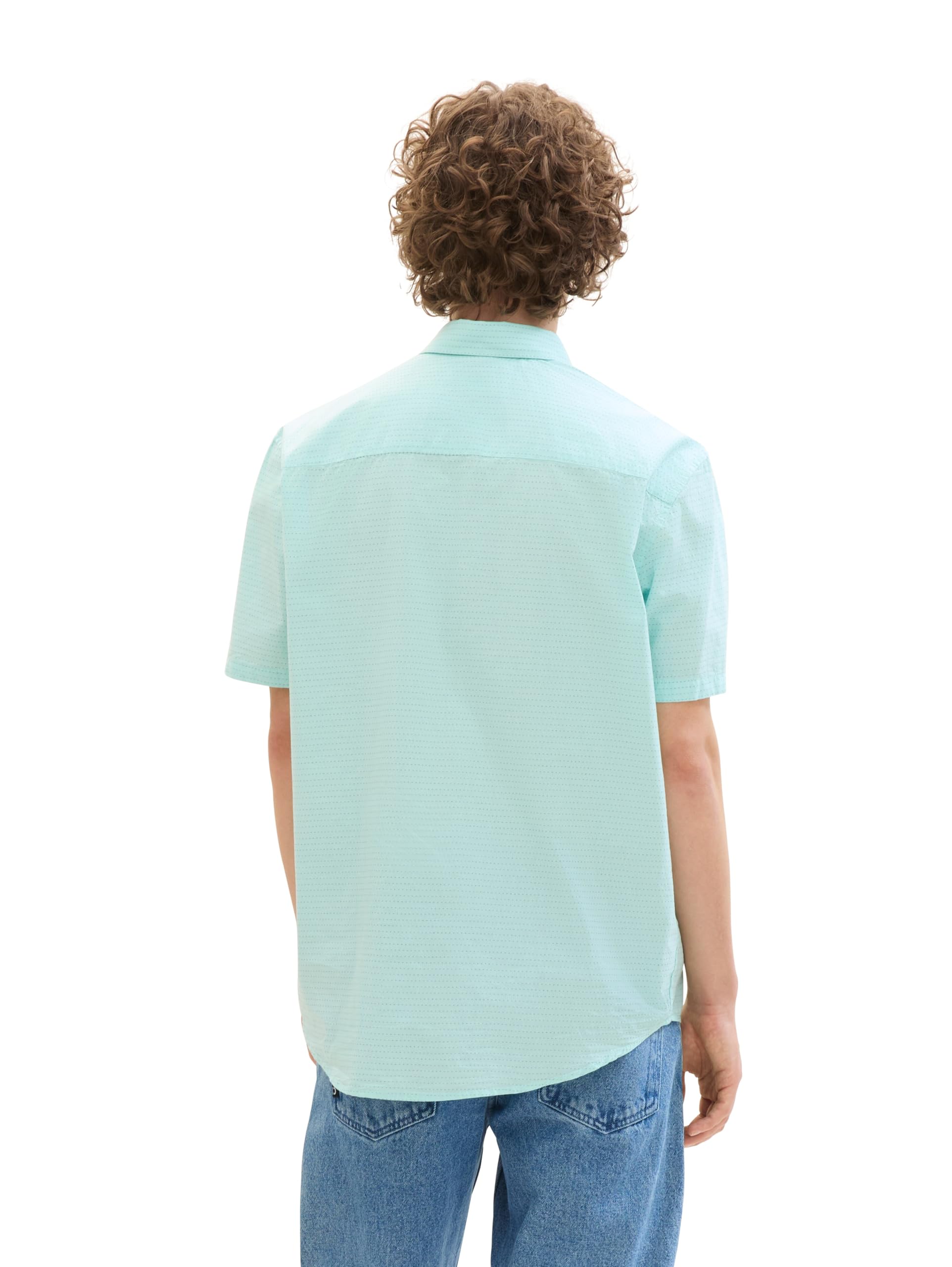 TOM TAILOR Denim Herren Relaxed Fit Kurzarm Hemd