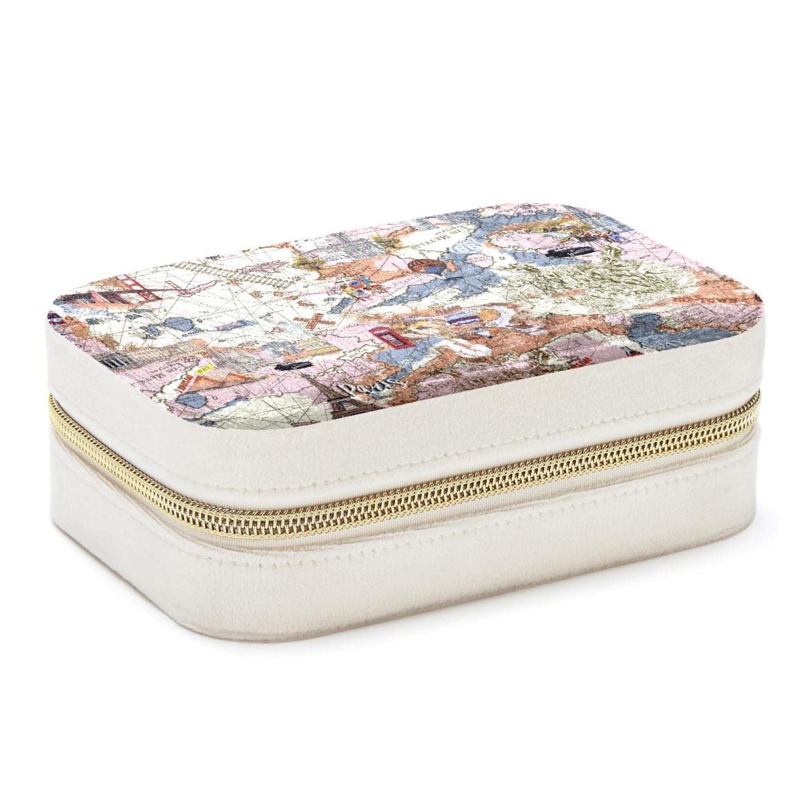 Boîte à bijoux portable de voyage idéale pour organiser bagues et colliers en déplacement