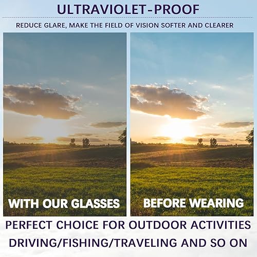 Miniatura 10 de BONCAMOR Paquete de 4 lentes de sol bifocales de lectura para mujeres y hombres, protección UV400, lentes de sol para exteriores