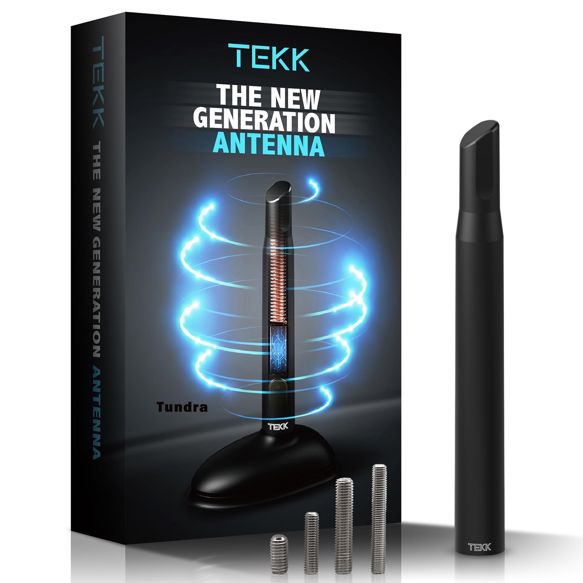 Tekk Antena corta compatible con Tundra 1999-2026, diseñada para una recepción optimizada de FM/AM, 4.8 pulgadas