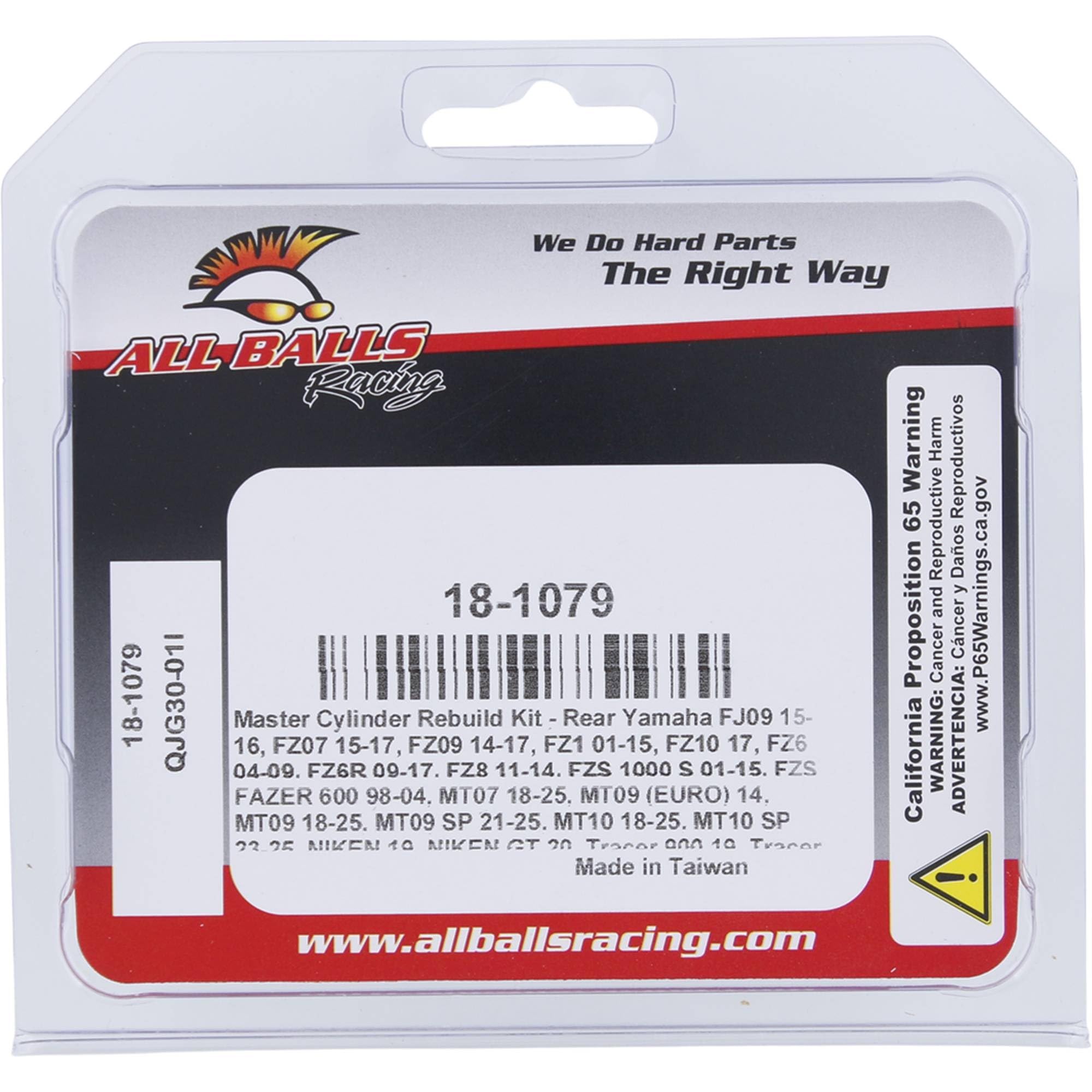 Amazon.com: New All Balls Racing Rear Master Cylinder Rebuild Kit