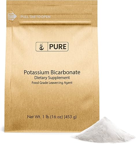 Pure Original Ingredients Bicarbonato de potasio 1 libra natural seguro para alimentos electrolito levadura