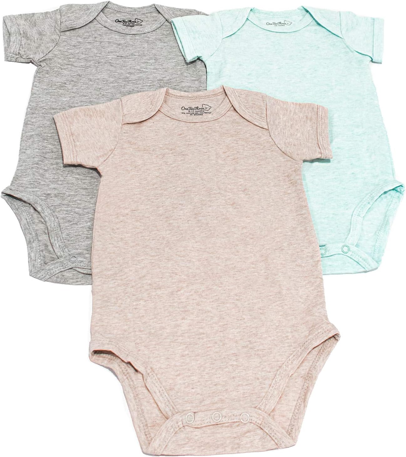 123 Bear Baby Cotton Spandex short-sleeve bodysuits unisex boy girl - Image 4