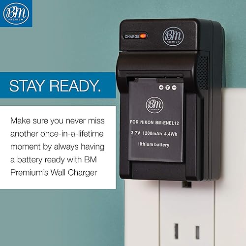 Miniatura 5 de BM Premium EN-EL12 Batería y cargador para Nikon Coolpix A1000 B600 W300 A900 AW100 AW110 AW120 AW130 S6300 S8100 S8200 S9050 S9200 S9300 9400 S9500