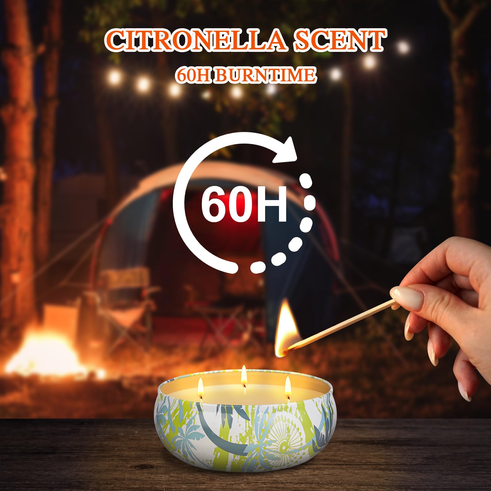 Citronella-Kerzen Aus Sojawachs – 3er Set Mit Je 80h Brenndauer | 3 Dochte, 340 Ml, Für Terrasse & Garten