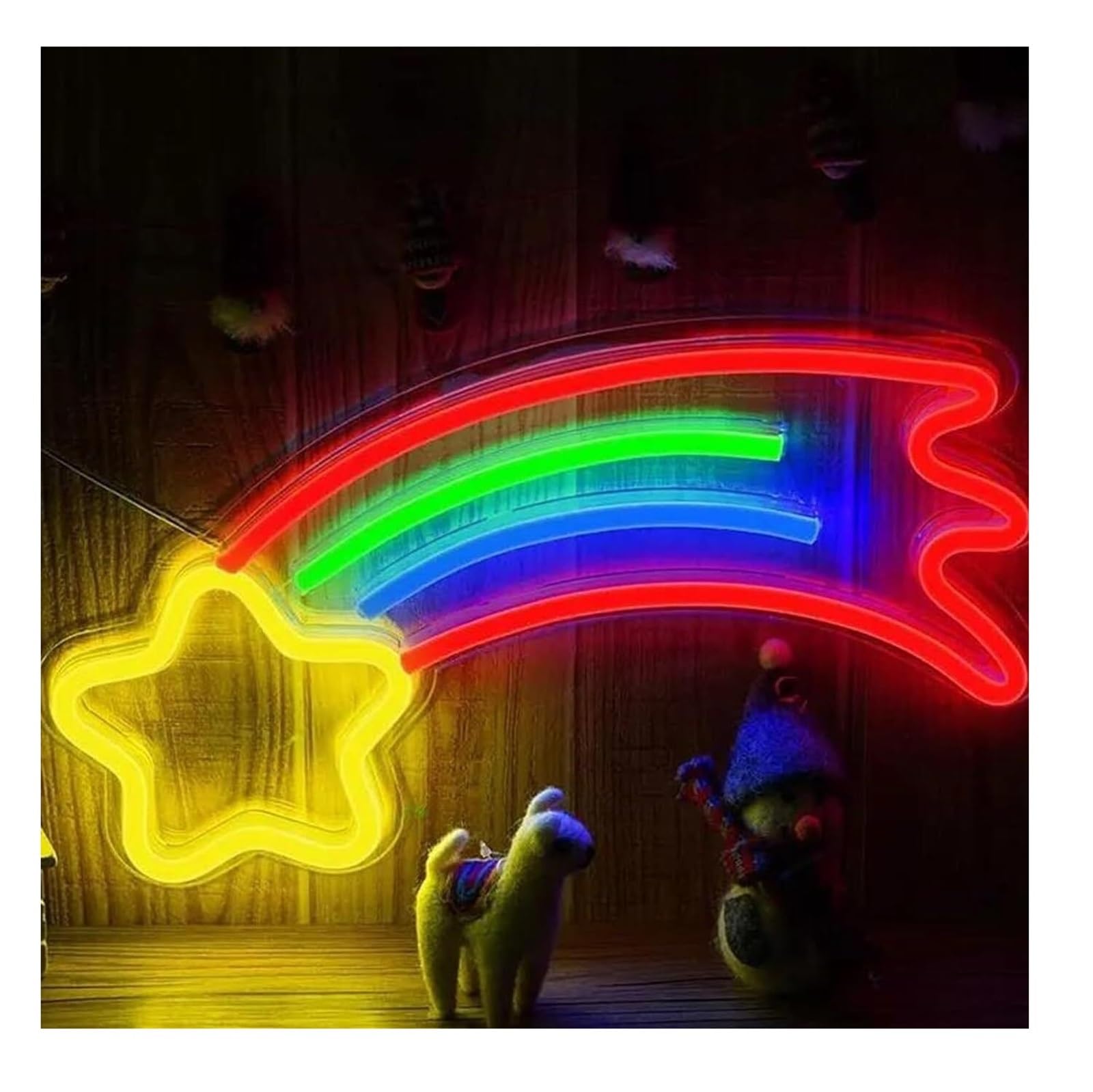 Para letrero de neón con forma arcoíris, lámpara para decoración fiestas y festividades(Neon-3)