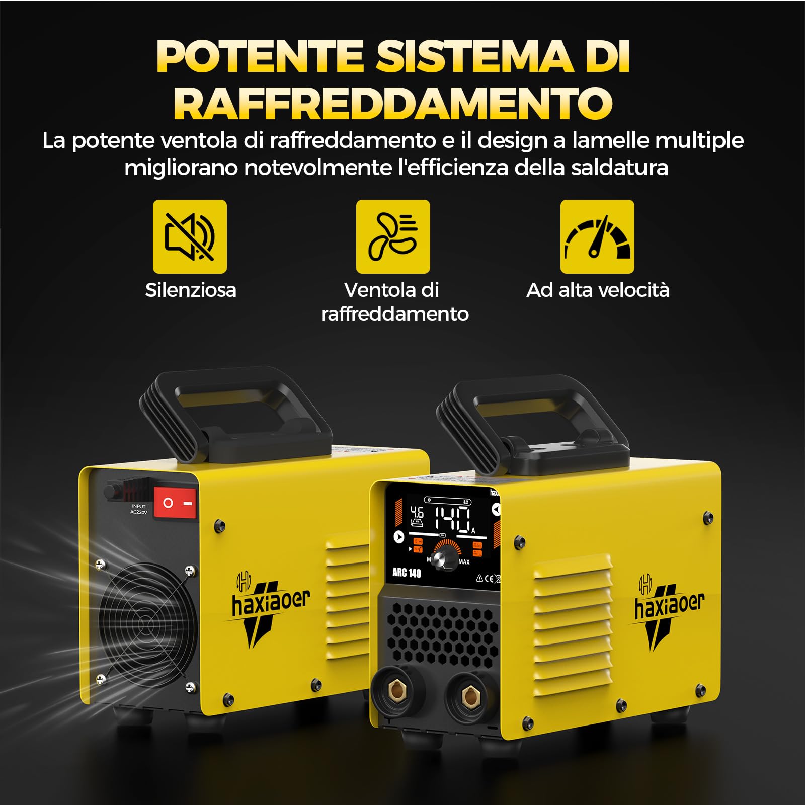 haxiaoer Saldatrice Inverter 230V Kit Completo - 2 in 1 140A MMA Lift TIG Saldatrice Electtrodo con saldatrice ad arco digitale Smart LCD Display Inverter, IGBT, 10 Fili di saldatura