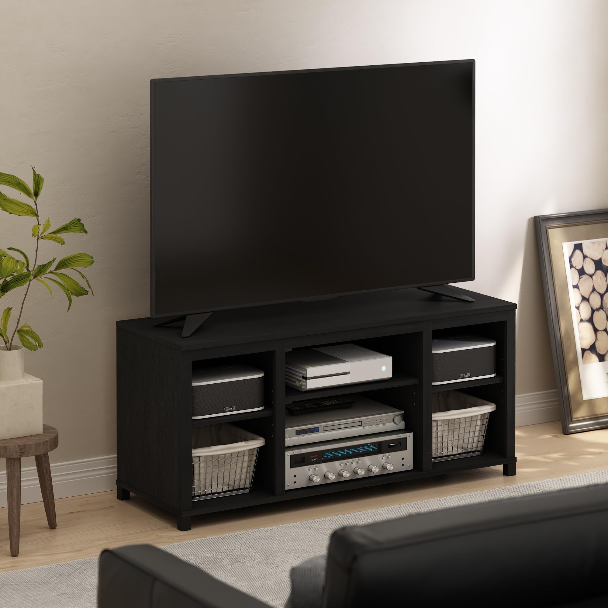 Furinno TV Stand 15078WNBK main image 1