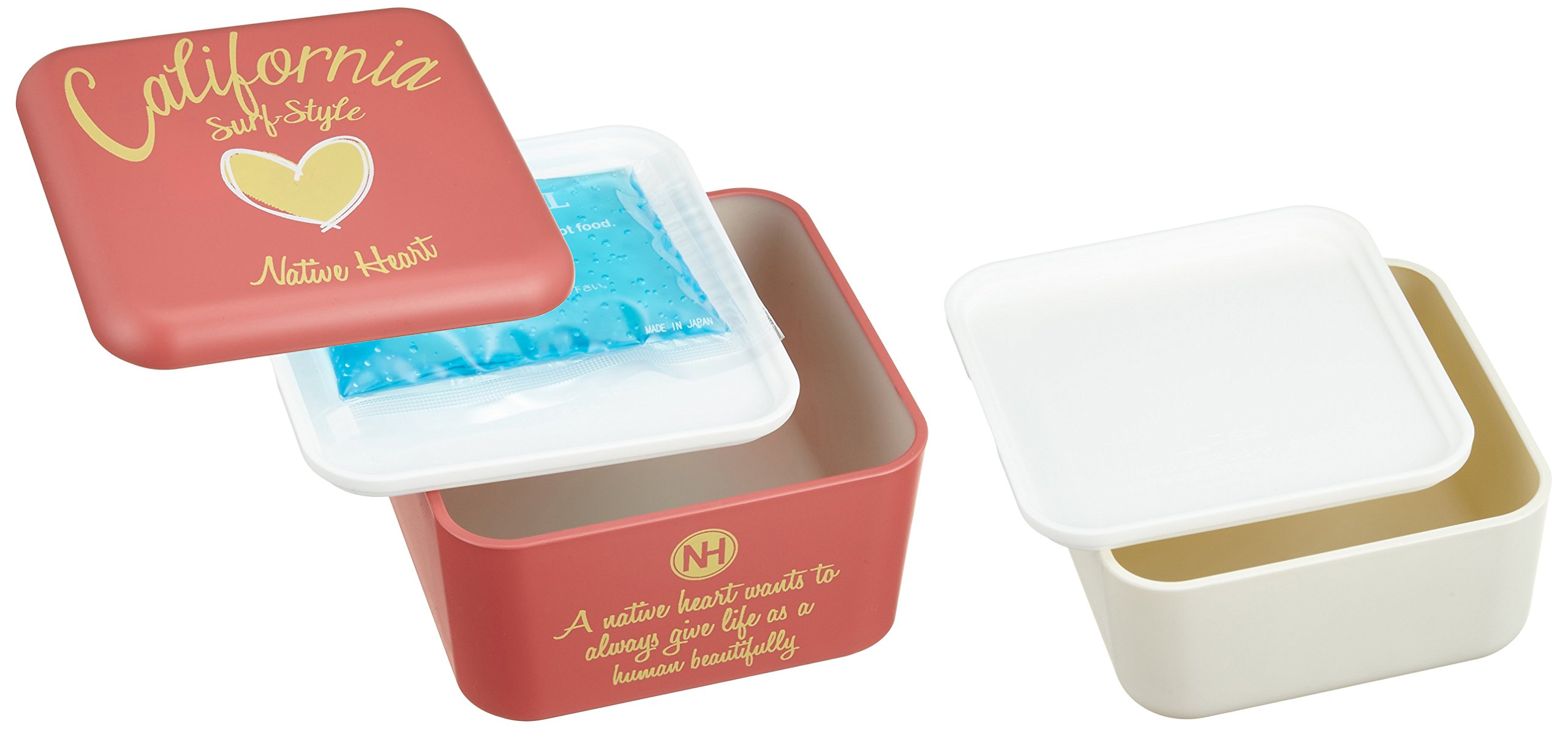 Amazon.co.jp: 正和 弁当箱 ピンク ハート 下段 240ml 上段 360ml NH
