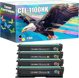 CTL-1100HK Toner Cartridges Compatible for Pantum CP1100 CP1100DW CM1100DN CM1100DW CM1100ADN CM1100ADW Printers, High Yield 3000 Pages, Bright Colors Clear Printing (4-Pack BK/C/M/Y)