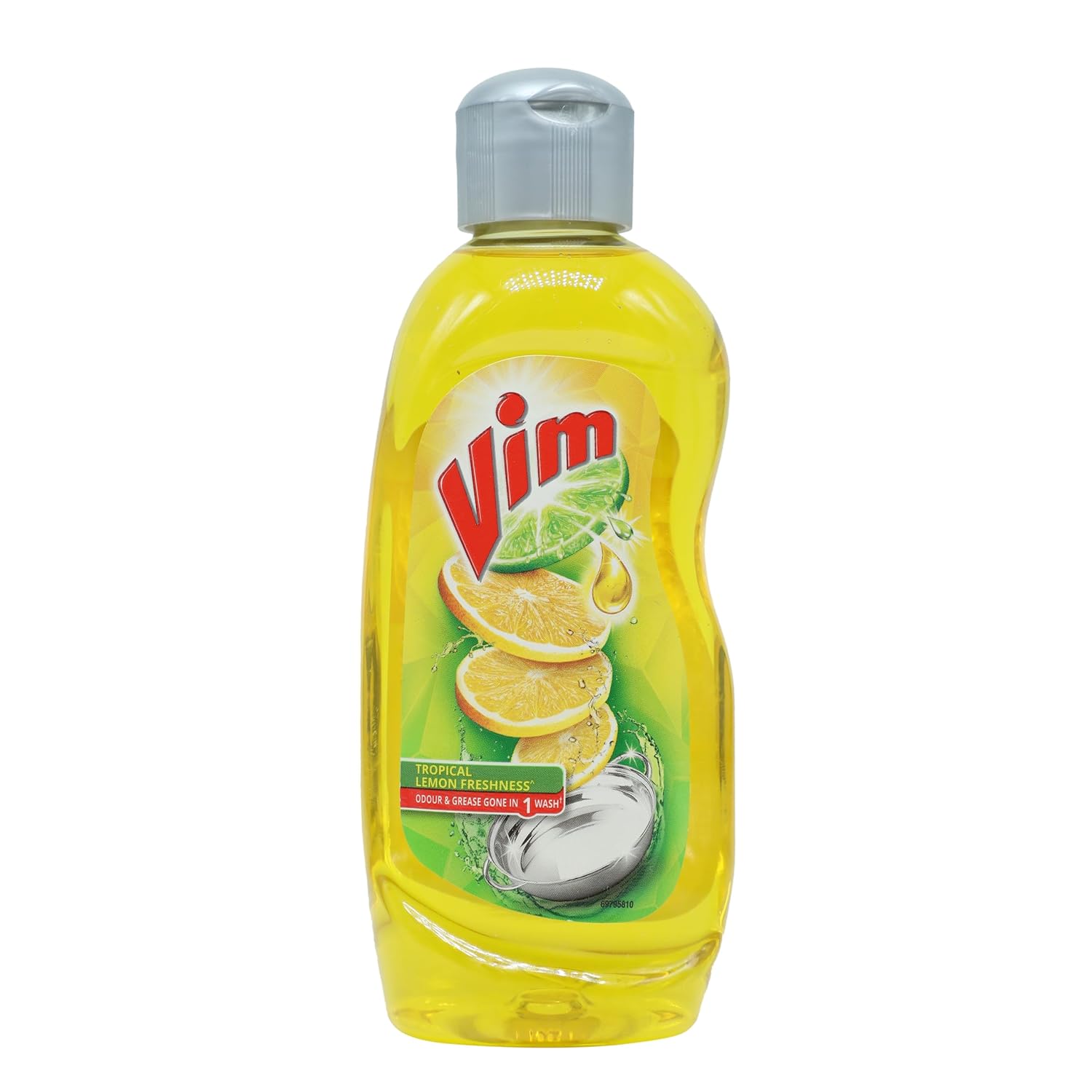 Vim Drop Liquid Lemon Dishwash – 225 ml Bottle