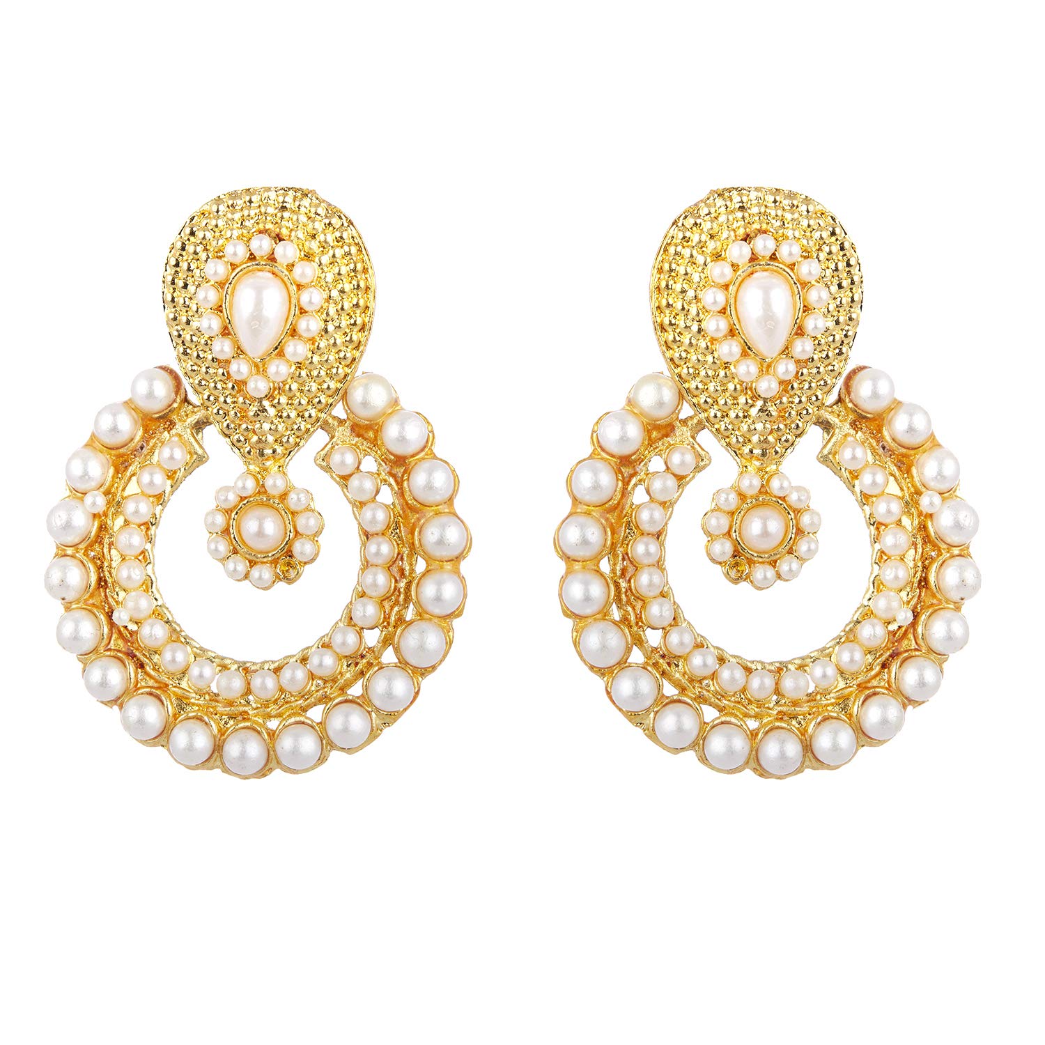 Zeneme Traditional Pearl Dangle & Drop Earrings for Women (B018RBY2R0) Amazon Price History, Amazon Price Tracker