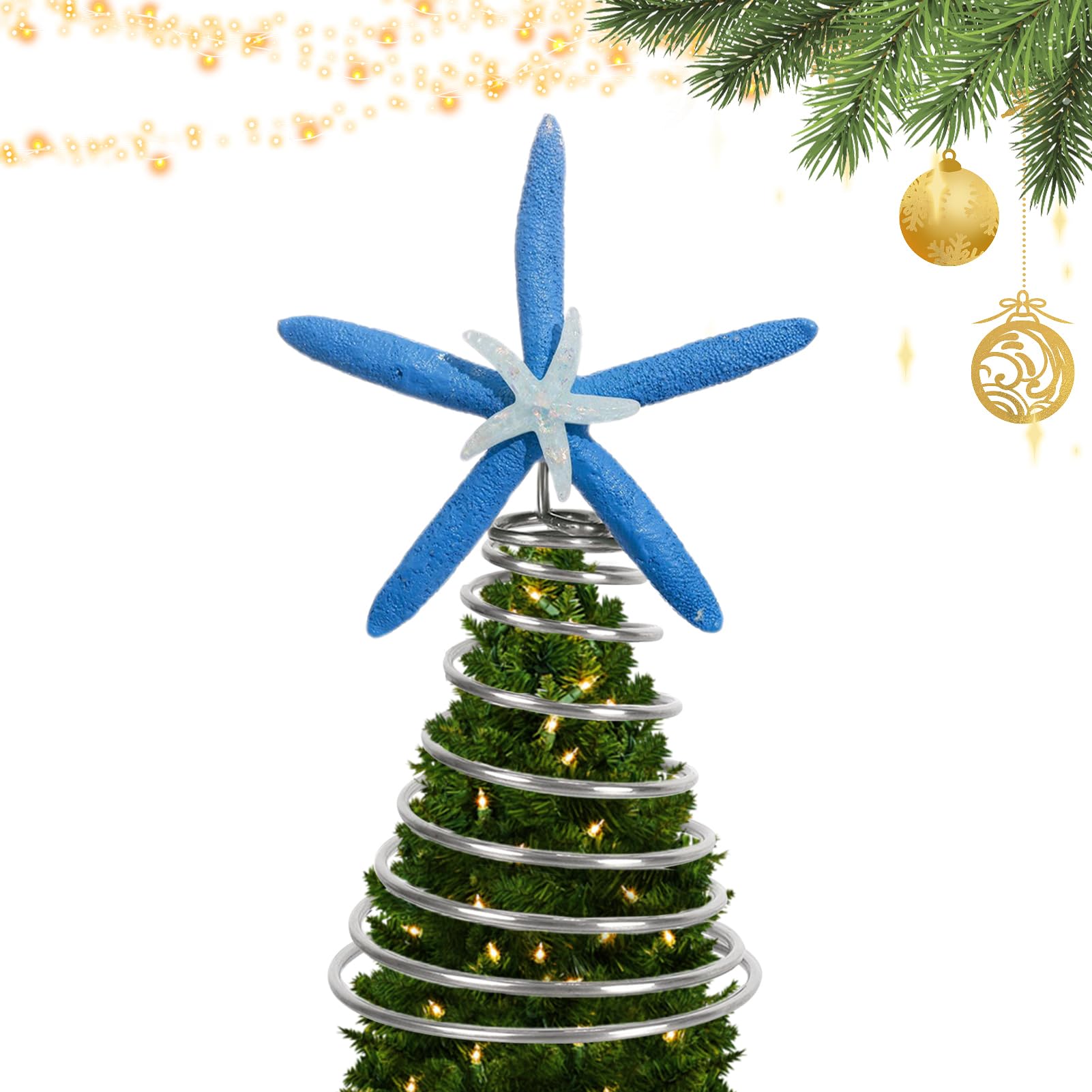 Estrella de encaje para árbol de Navidad y coronas creativas