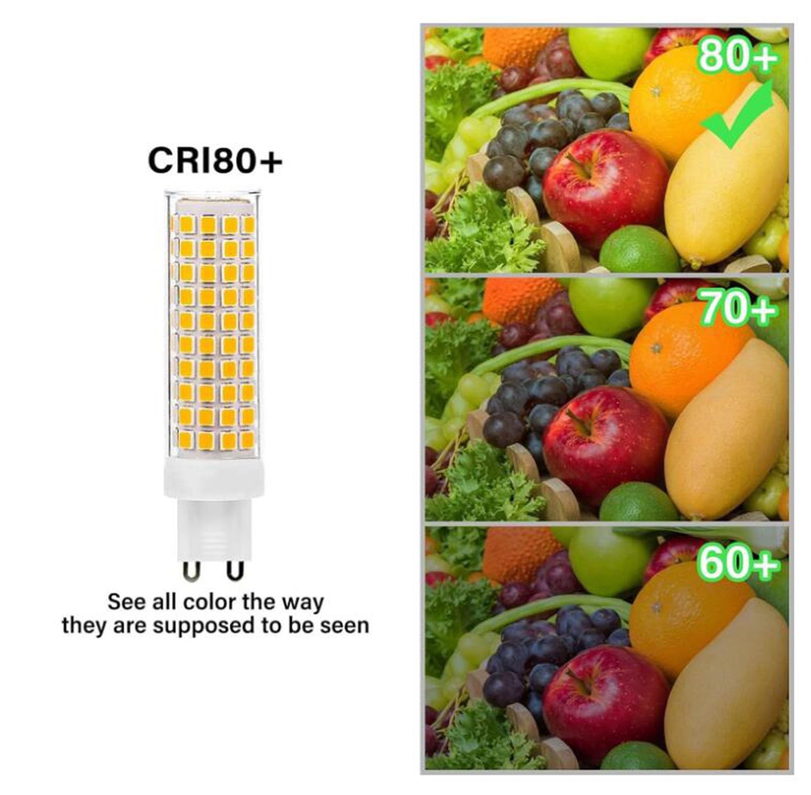 Bombillas LED G9 blanco neutro 4000k 15W repuesto 150W Ahorro de energía Sin parpadeo No regulable Para iluminación del hogar lámparas techo dormitorios cocinas(5pack)