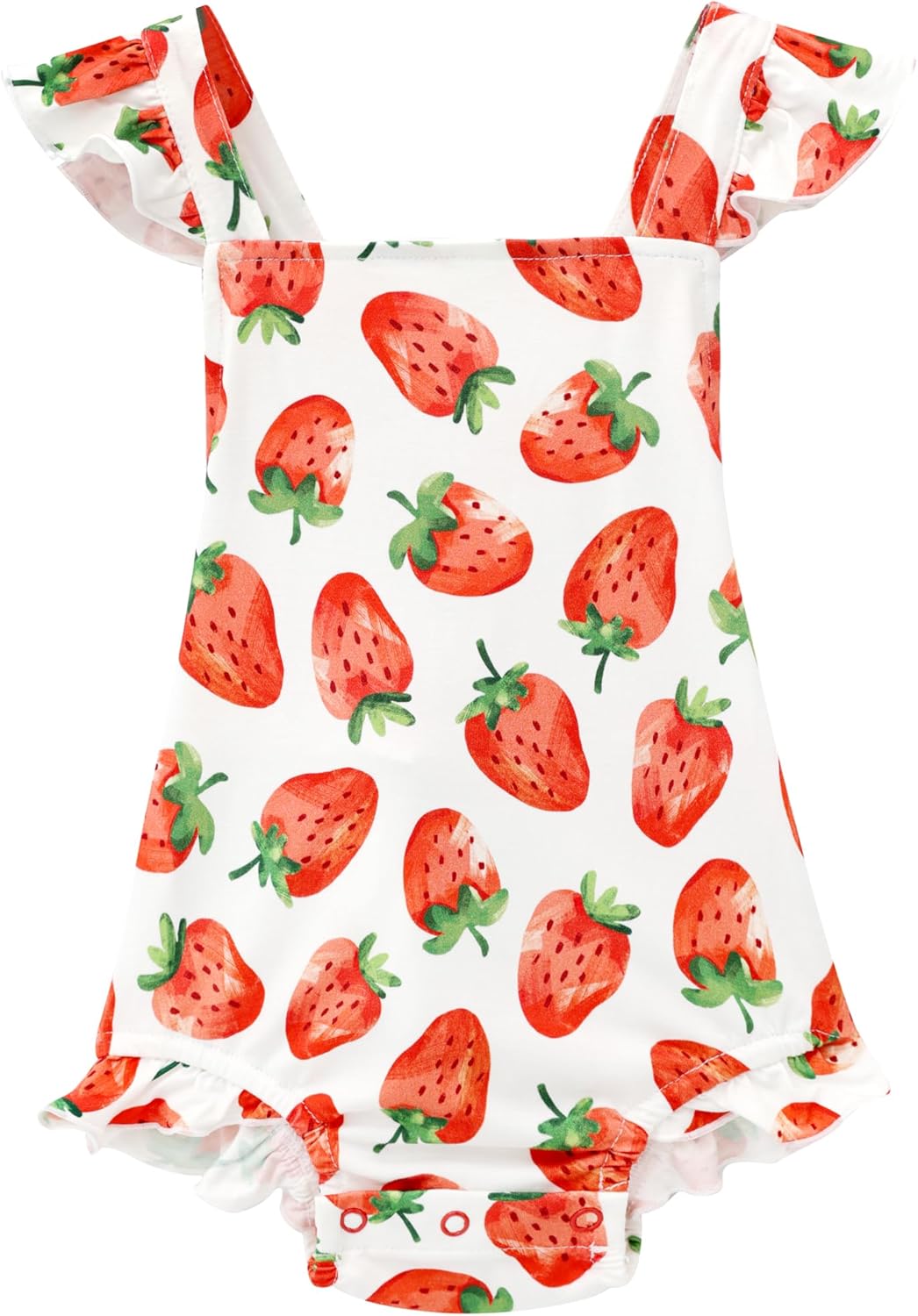 Baby Girl Bodysuit Ruffle Sleeveless Jumpsuit Cute One Piece Cool Summer Outfit, Viscose from Bamboo