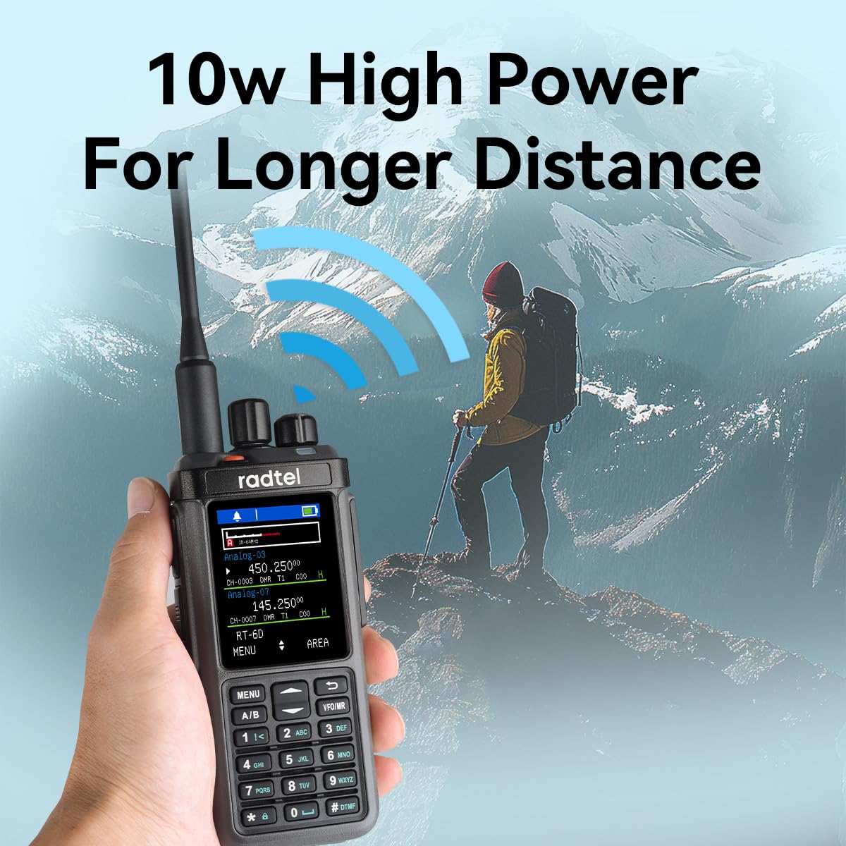 Radio DMR Radtel RT-6D Pro, GPS, APRS, 500.000 contactos, Doble Ranura horaria, Radio bidireccional, walkie-Talkie de Doble Banda, Nivel 1+2, radioaficionado, 1024 Canales, Carga Tipo C