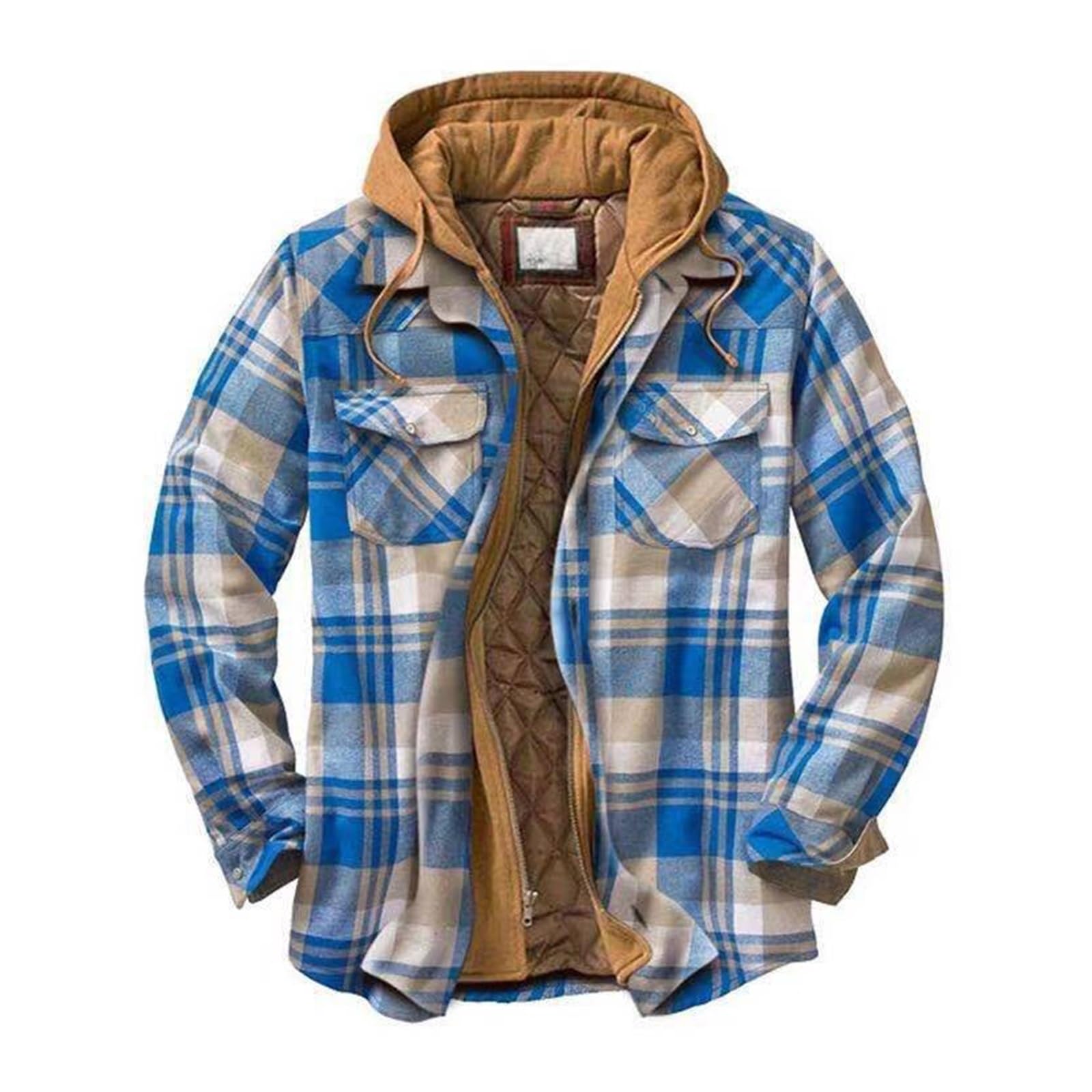 Chaquetas de invierno para hombres ARIASS con capucha de forro polar y cremallera