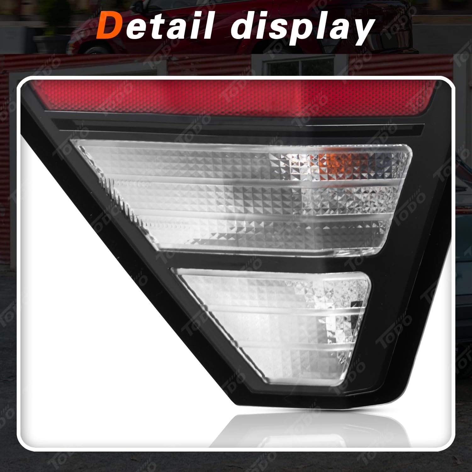 TODO LED Outer Tail Light Compatible with 2024-2025 Hyundai Kona SE/SEL/N-Line, LED Rear Tail Lamp + Halogen Turn Signal 92406-BE020, Right Passenger Side