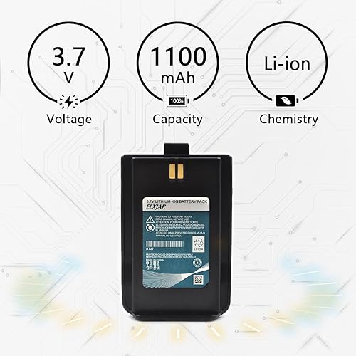 Miniatura 3 de Paquete de 2 baterías de iones de litio de 3,7 V 1100 mAh de repuesto para Retevis RT27 RT27V Radio bidireccionalWalkie Talkies