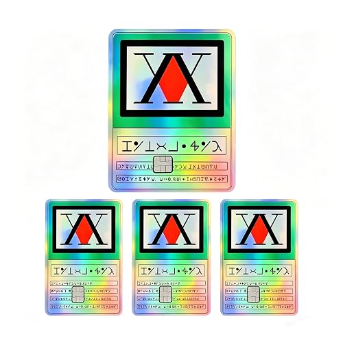 Green Holographic Anime Hunter Card Skin Cover for Debit, Credit,