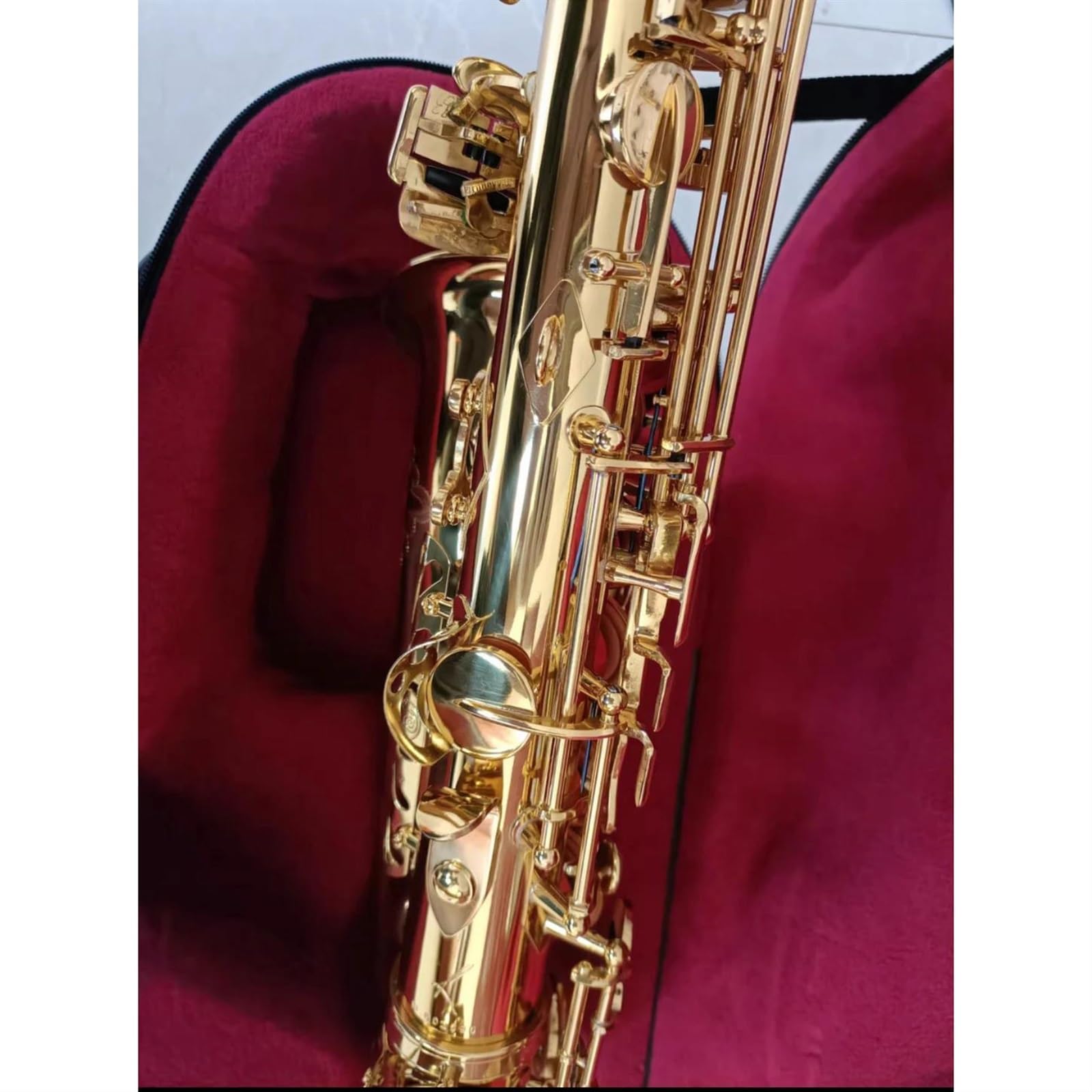Saksofon Saksofon Altowy Eb Lakierowany Na Złoto Profesjonalny Instrument Jazzowy Na Saksofon Altowy Z Etui (Color : Cloth bag)