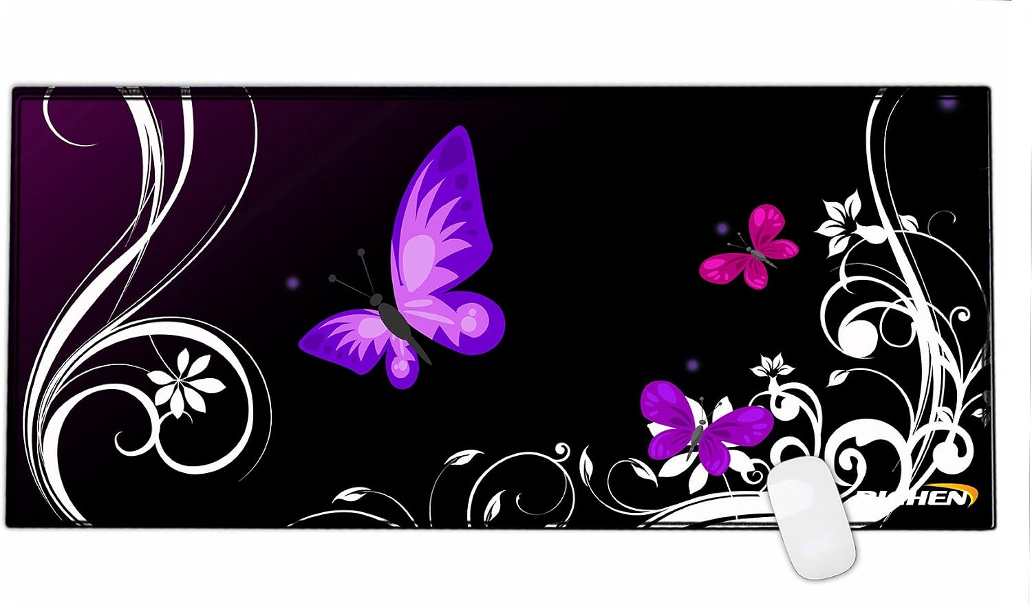 RICHEN Large Gaming Mouse Pad Mat, Office Mouse Pad Extra Large Size, Washable Material Extended XXL Size Mouse Mat Pad, Non-Slippery Rubber Base,35.4"x 15.5" (Edge Stitched)(GMP-01)