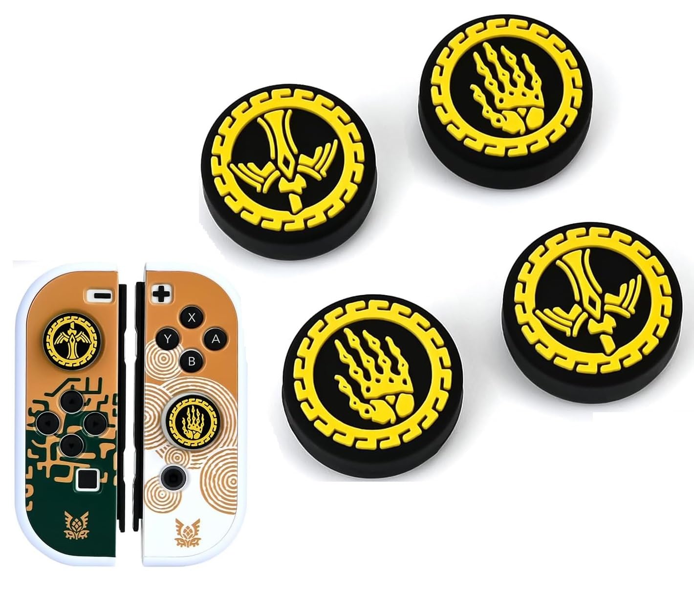 TMG Thumb Grips Caps for Switch Lite | Switch |Switch OLED Cute Soft Joystick Button Caps Zelda silicone Protective Cover,Black Skeleton Hand Shield and Knights Sword (4PCS) (B0CL2K5NZH) Amazon Price History, Amazon Price Tracker