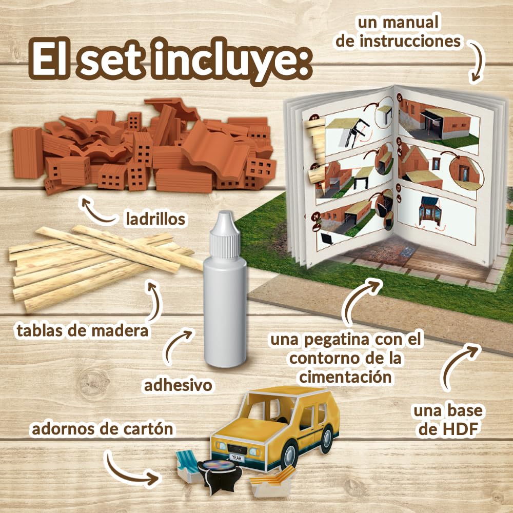 Brick Trick Trefl Casa/House - Construye con Ladrillos, Bloques Eco de ladrillo Real, 290 Ladrillos, para niños a Partir de 6 años
