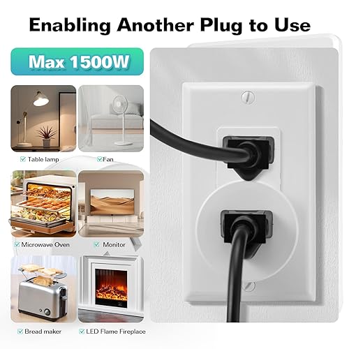 Miniatura 6 de Toma de interruptor remoto, enchufe de salida de control remoto de 15 A1500 W con interruptor, interruptor de luz inalámbrico de encendidoapagado