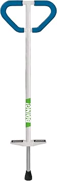 Geospace Jumparoo Boing! PRO Medium Pogo Stick for Kids - Supports 60-100lbs Outdoor Toy for Boys and Girls Active Play for Balance, Coordination,Exercise & Fitness-Durable & Safe White or Black