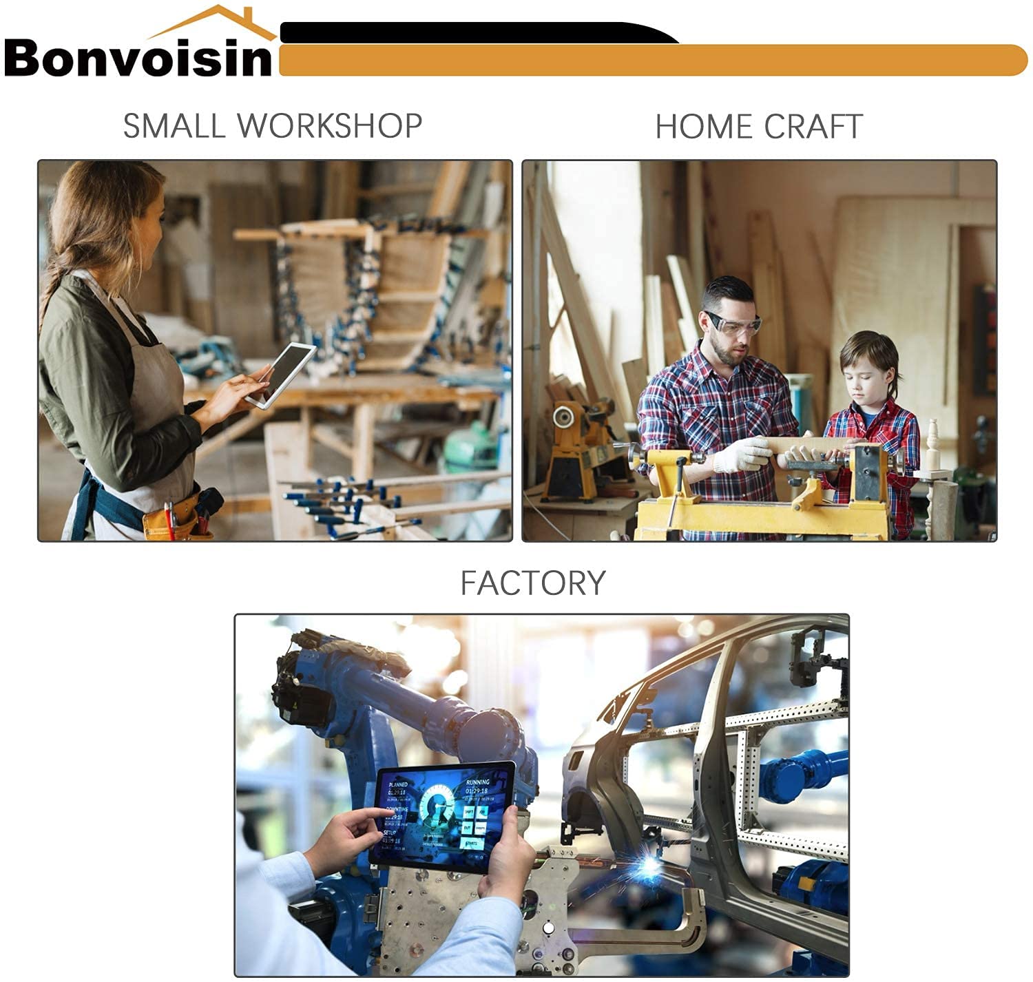 Bonvoisin Utils d'Évasement 1/4 "-3/4" Jeu d'Outils d'Expansion de Tuyau 6 Tailles en Alliage d'Aluminium de Type Excentrique à 45 ° pour Conduites d'eEau / Conduites de Refroidissement (Type Pouce)