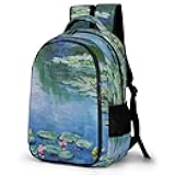 EOQIFJM Water Lilies Monet Painting Large Capacity Stylish And Durable Backpack with Pockets