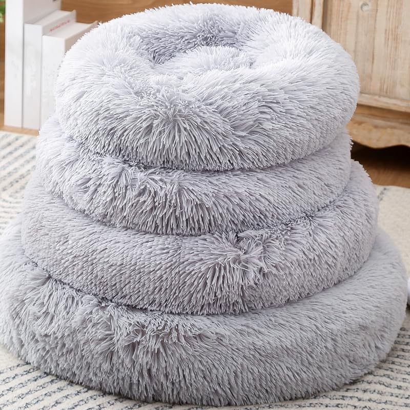 Donut Dog Bed Large Comfort Cat Bed Cat Cute Bed Calming Pet Bed Large Bed for cat Round Bed Round Pet Dog Bed Warm for 10Kg Pet