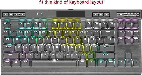 Miniatura 2 de Funda de silicona para teclado compatible con Corsair K70 RGB TKL Tenkeyless teclado mecánico para juegos, Corsair K70 RGB TKL - Teclado mecánico