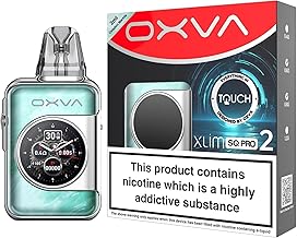 OXVA Xlim S Q Pro 2 Vape Pod Kit | 1600mAh Battery, 2A Fast Charging, 0.56" Ultra-HD Color Screen 4-Day Battery Life,Sleek Ergonomic Design 2ml TBD, No Nicotine - Nicotine Free (Celadon Marble)