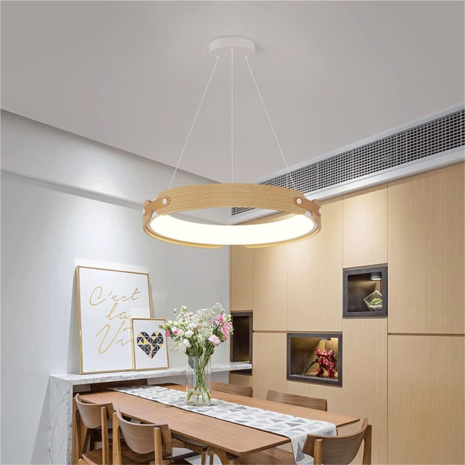 HJLJKG Luminaria Modena Ambiente Moderno con Schermo Acrilico in Legno per Casa da Rientro, Soggiorno e Stanza da Pranzo - Colorino di Teglia