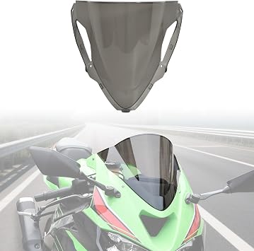Windshield for Ninja ZX-6R 2024-2025, Dark Tinted Wind Shield Windscreen Air Deflector for Kawasaki ZX-6R ZX636 ABS 2024-2025 Accessories