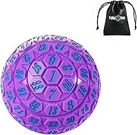 Vista 8 de Dados poliédricos de 100 caras, dados de juego individuales D100, cubo de 100 lados con bolsa negra, dado D100 de 1.890 in (verde con número blanco)