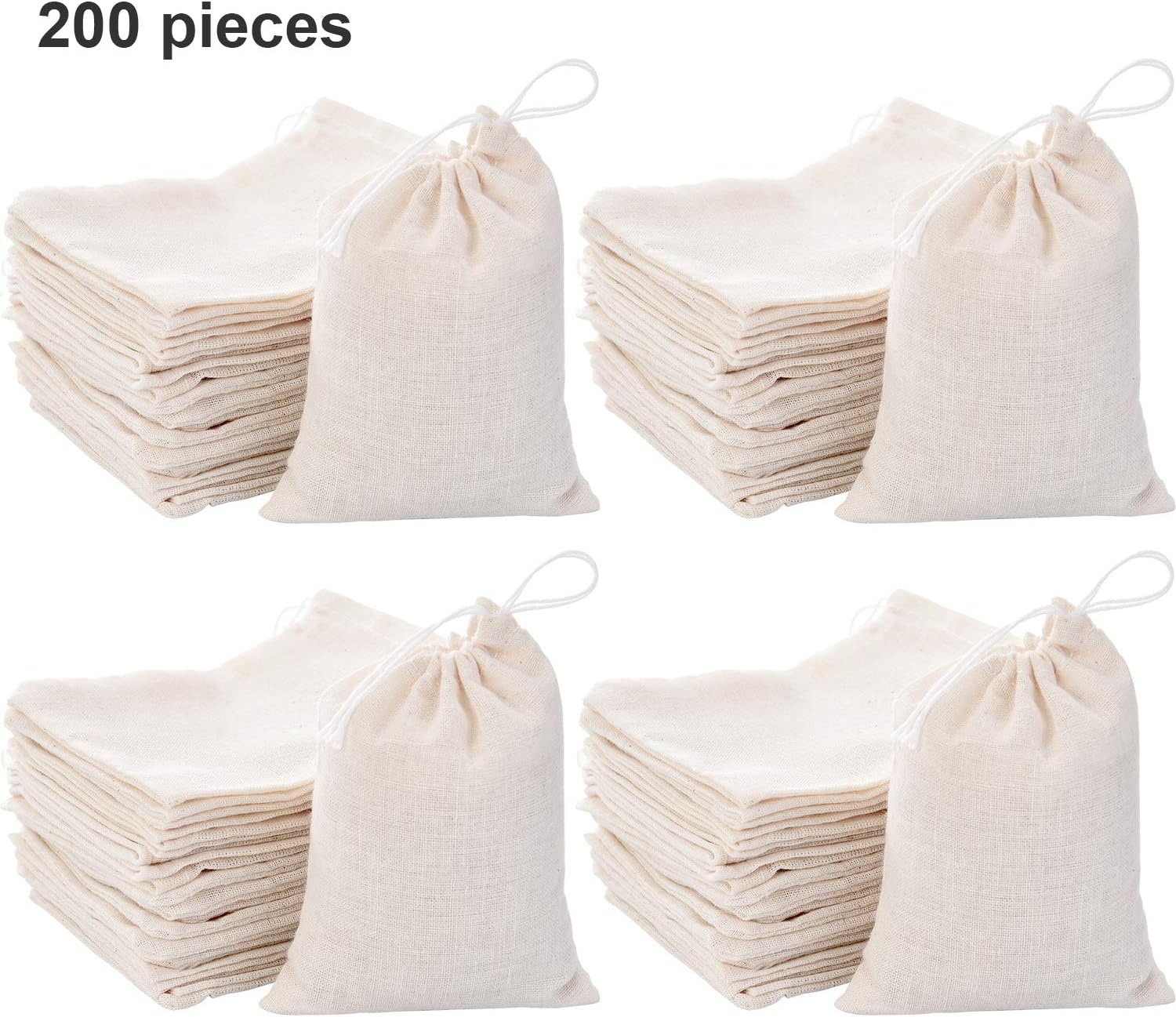 Blасk Frіdау - 70% оƒƒ Tatuo 200 Pack Muslin Bags Burlap Bags Sachet Bag Multipurpose Drawstring Bags for Tea Jewelry Wedding Party Favors Storage (3 x 4 Inches)