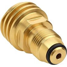 BeeGo POL to QCC1 /Type-1 Propane Tank Adapter Fitting, Old to New, Propane Tank Adapter Converts POL LP Tank Service Valve to QCC1/Type1 Hose or Regulator, for 120 Gallon 100 lb Big Tank, 100% Brass