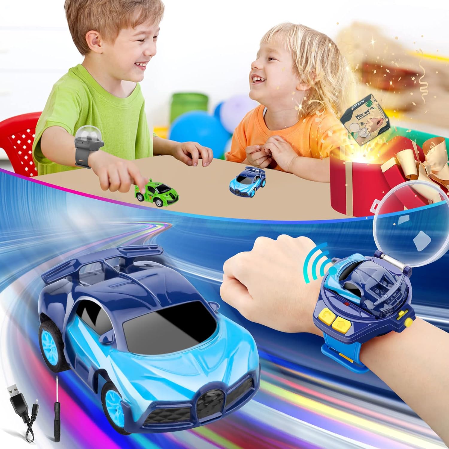 M&HONG Mini Remote Control Car Watch Toys, 2022 New 2.4 GHz