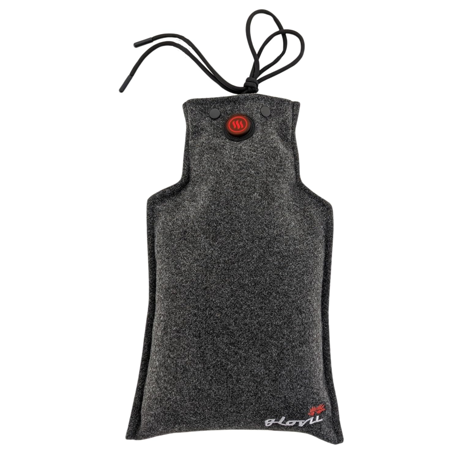 Beheizte Wärmflasche, Carbon, USB-Anschluss, 3 Heizstufen, Schwarz