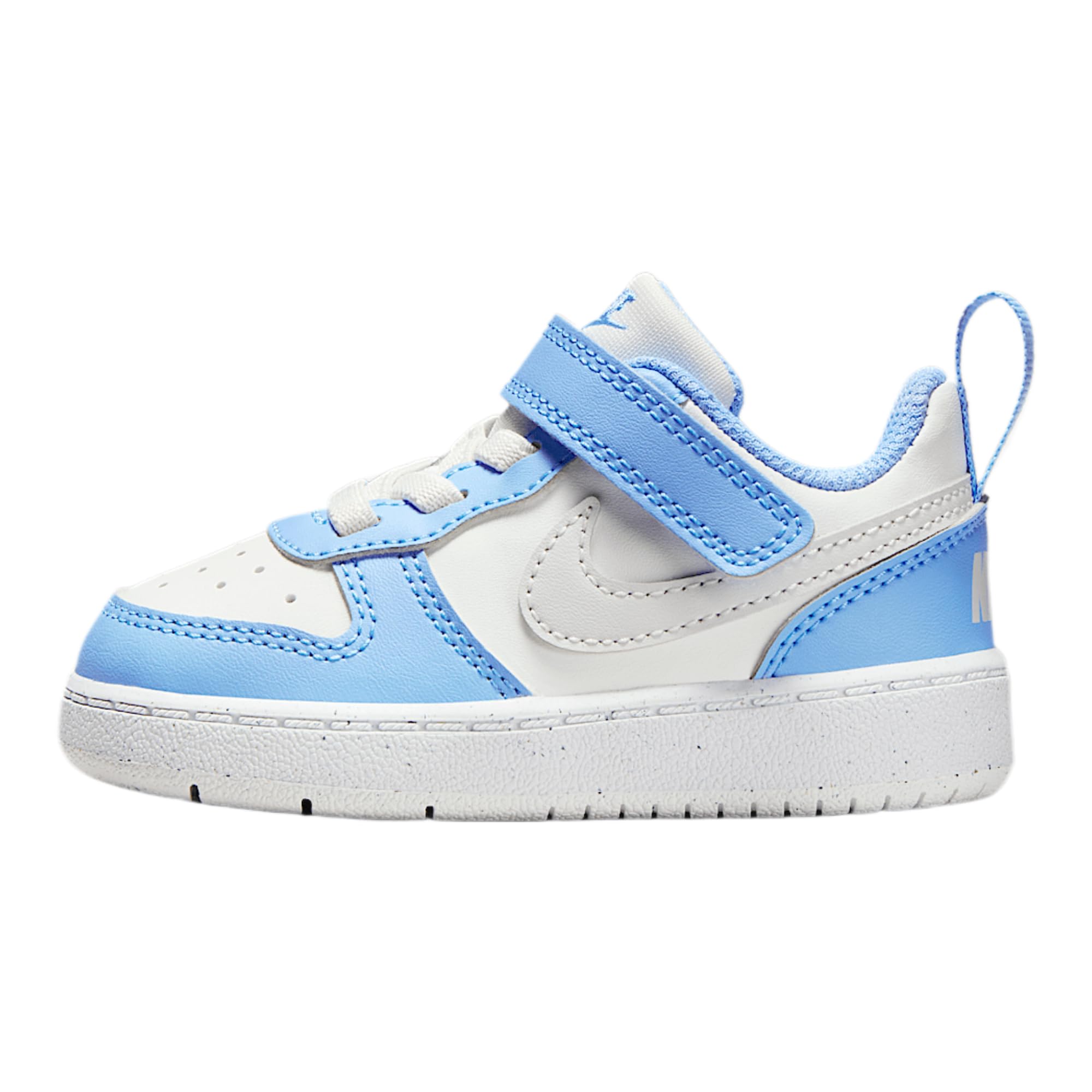 Nike Kids Court Borough Low Recraft (Infant/Toddler) Sneaker, Summit White/Vast Grey/Cobalt Pulse, 4 US Unisex