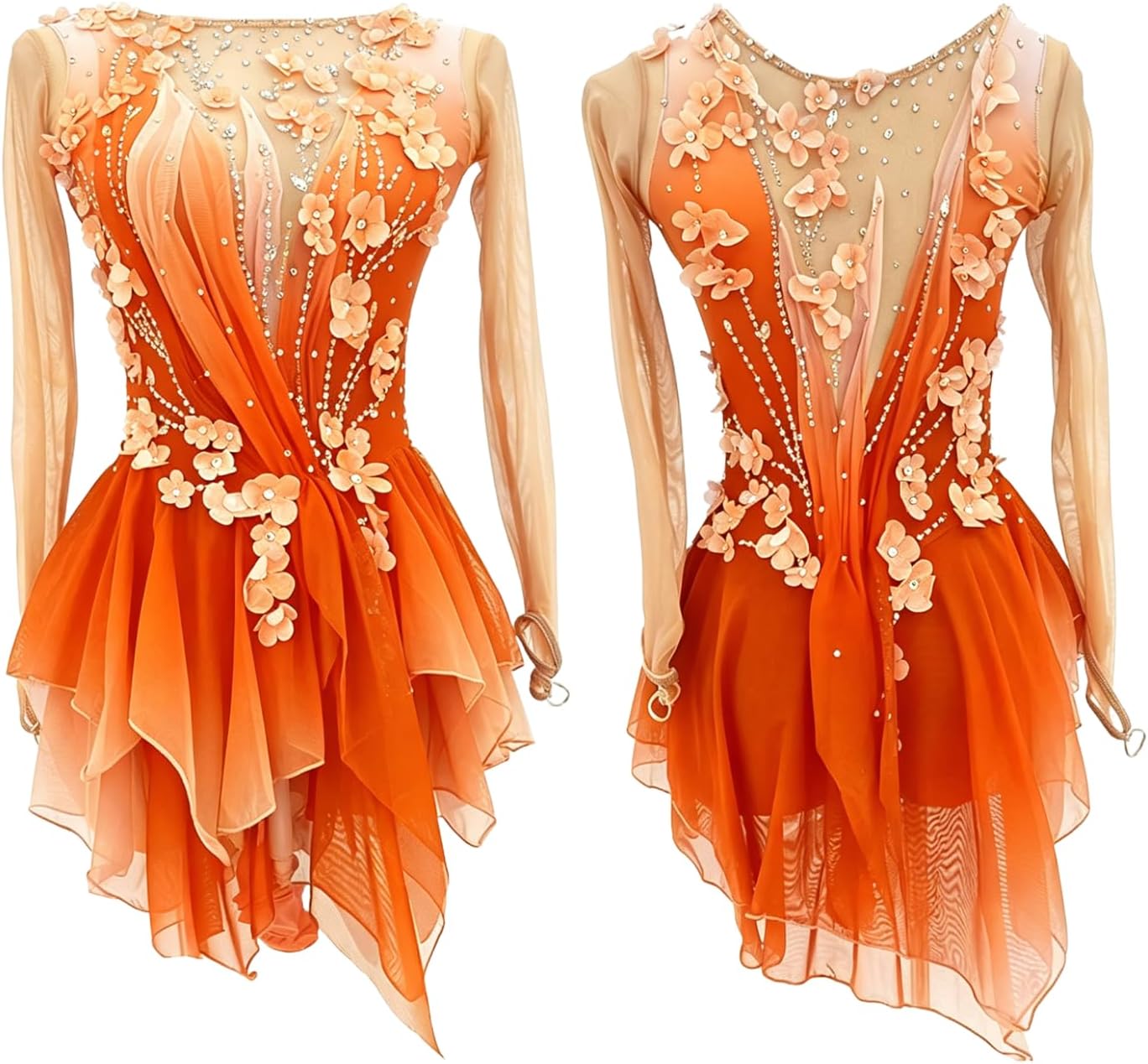 Figure Skating Dress, Girl's Ice Skating Competition Dress, Dance Team Uniforms